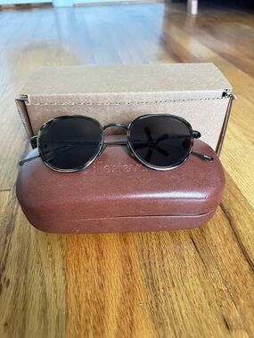 Illesteva Byron Round Acetate Tortoiseshell Frame Sunglasses